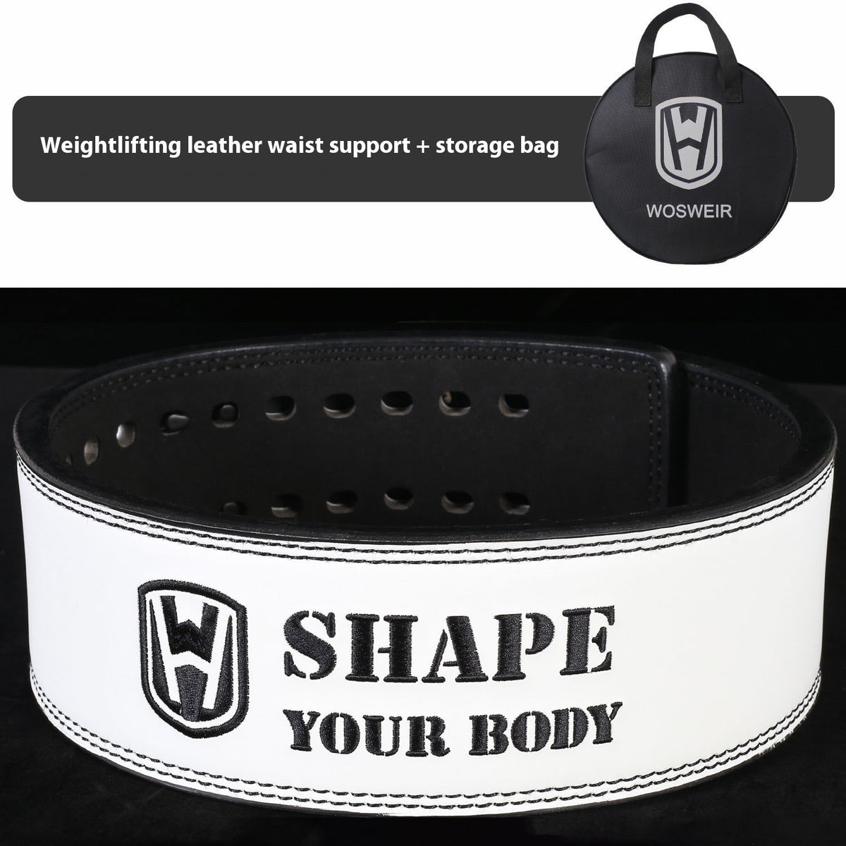 Thickened 13MM Fitness Cowhide Strength Belt Weight Lifting Lever