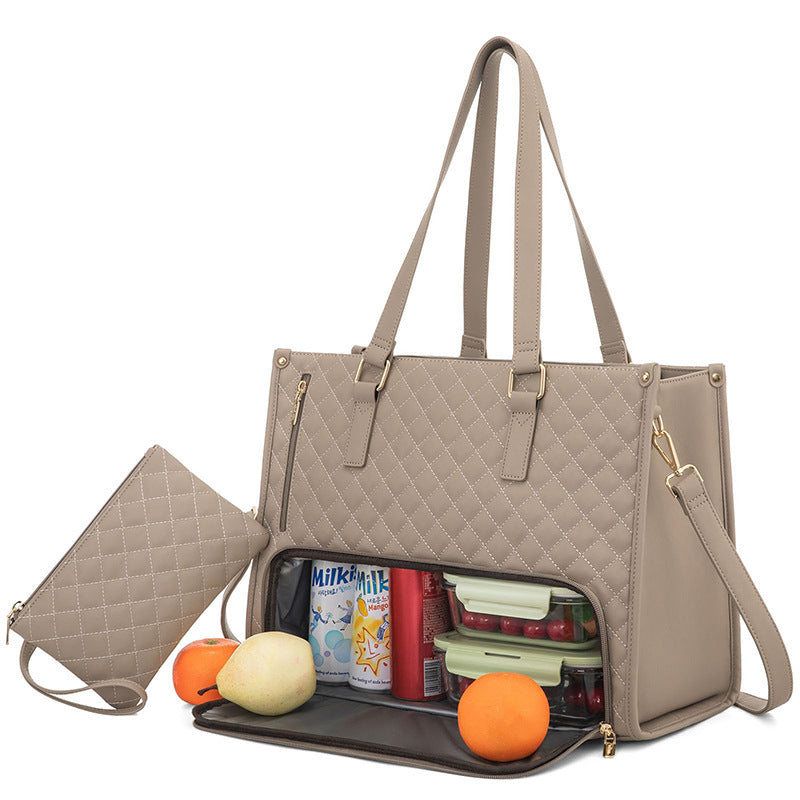 Convenient Commute Lunch Bag Women's Insulated Box Leak-proof Large Purse