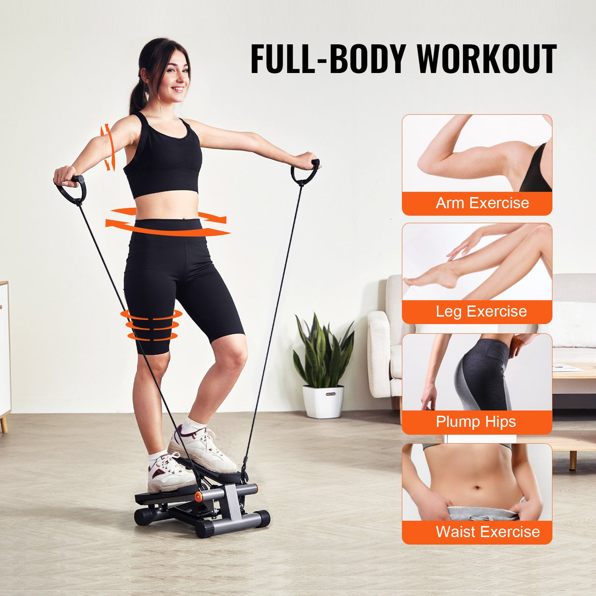 Stair Stepper, Mini Stepper For Exercise At Home, Hydraulic Fitness With