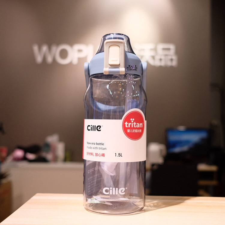 Water Glass Straw Bottle With Scaled Material Sports