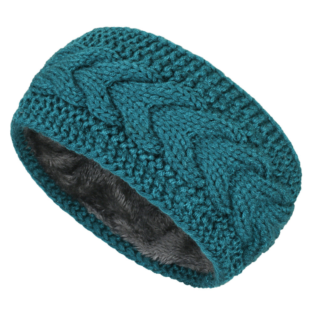 Fleece-lined Twist Knitted Sports Headband