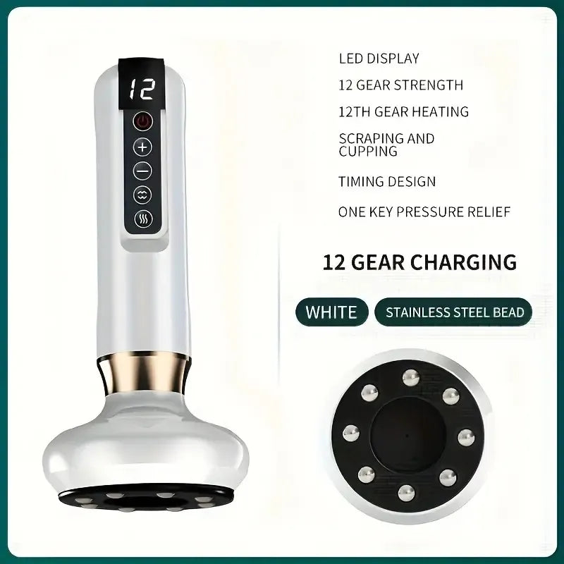 Body Gua Sha Scraping Massager. 12 Level Electric Vacuum Cupping Massager