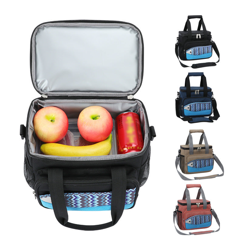 Fish Pattern Cooler Bags Lunch Box Bag EVA Insulation Waterproof Portable