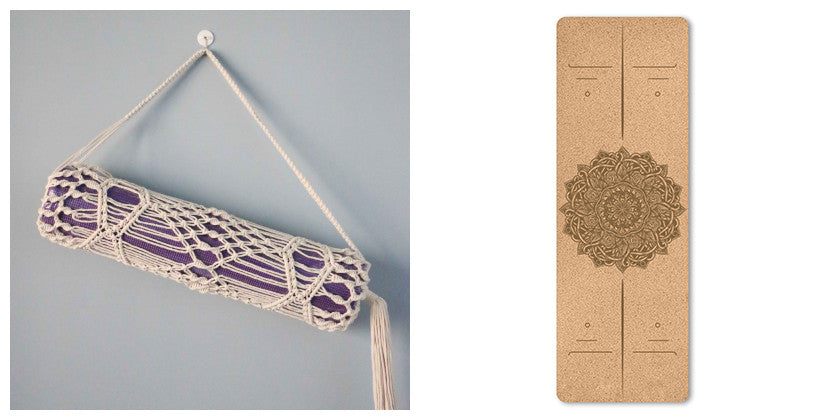 Portable Cork Yoga Non-slip Exercise Mat Composite Environmentally Friendly TPE