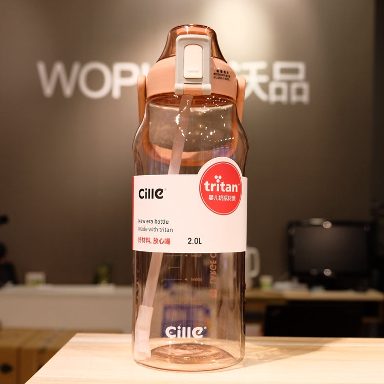 Water Glass Straw Bottle With Scaled Material Sports