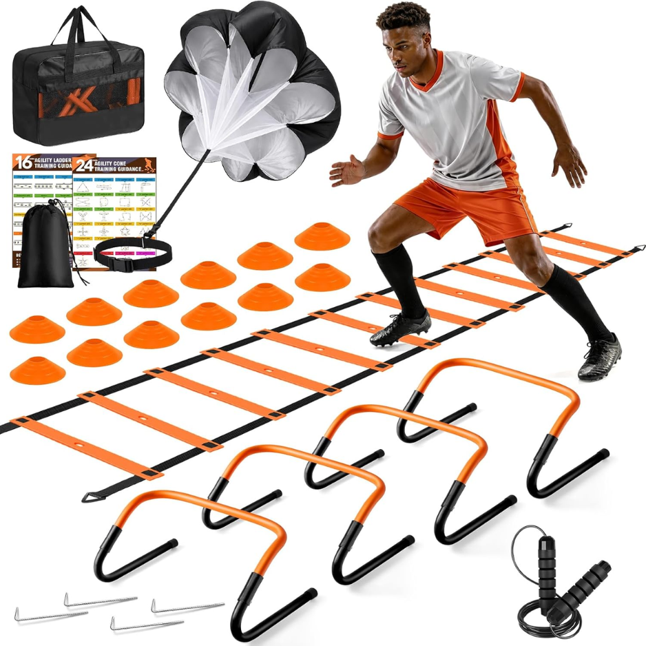 Agility Ladder, Soccer Football Training Equipment Speed 20ft 4 Adjustable