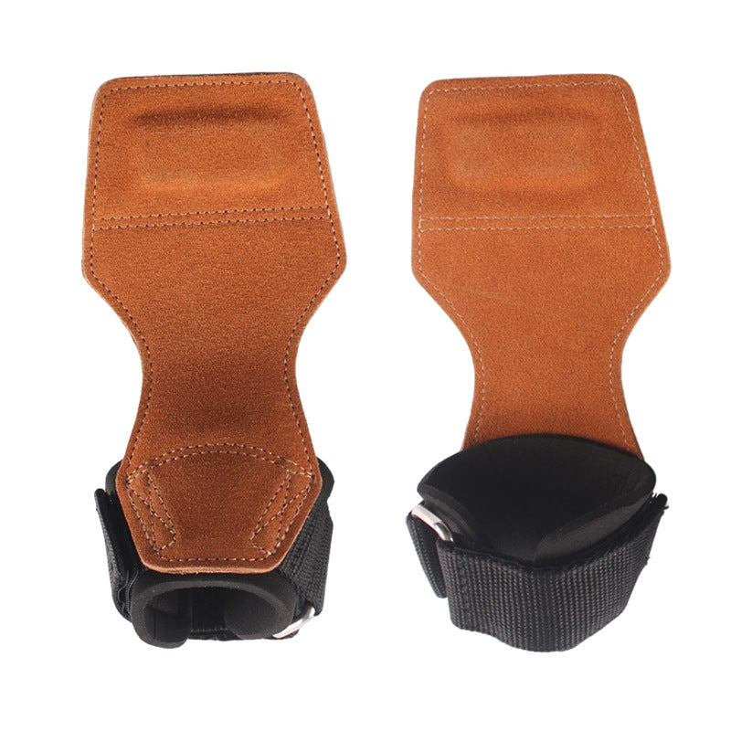 Leather Weightlifting Bar Gym Wrist Support Gloves