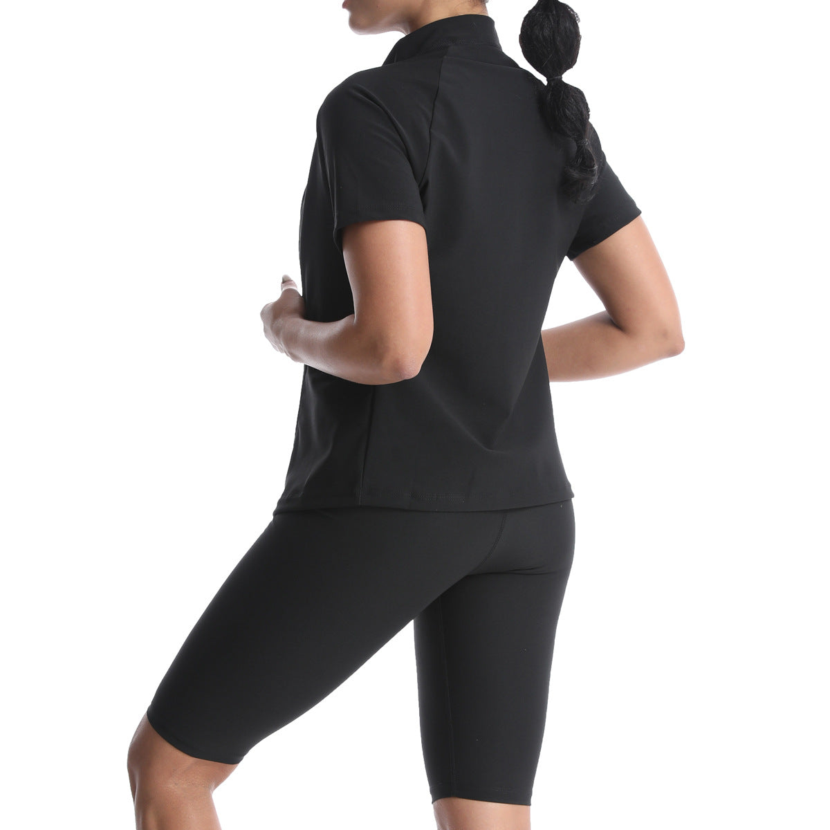 Sauna Clothes Women's Violently Sweat Suit Short Sleeve Shorts