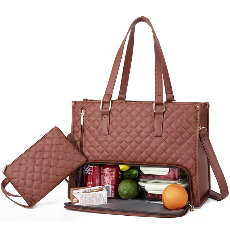 Fashionable Lunch Tote Bag Women's Thermal Insulation Box Leak-proof Crossbody