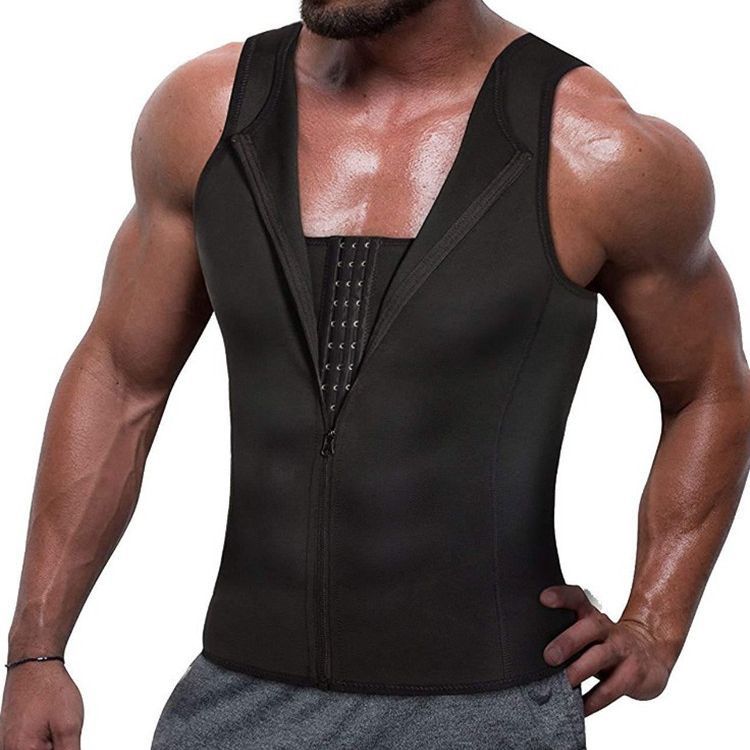 Large Size Men's Sauna Clothes Belly Contracting Vest Sports