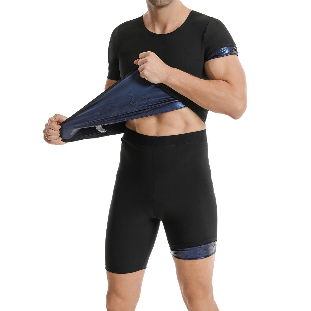 Men's Violently Sweat Suit Sports Short-sleeved Shorts