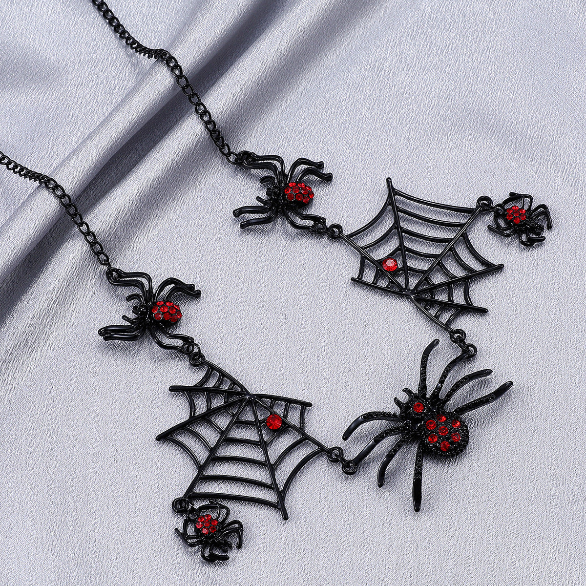 Halloween Spider And Web Necklace Personality Clavicle Fashion Jewelry