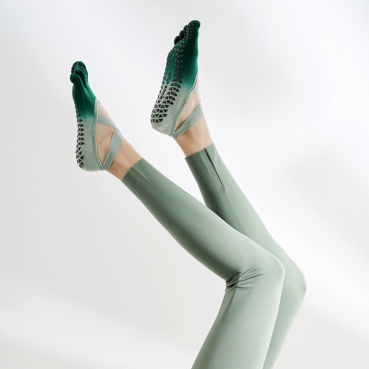 Yoga Socks For Women With Grips Grippy Men Non-slip Full Toe Sticky Grip