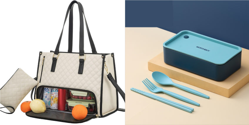 Convenient Commute Lunch Bag Women's Insulated Box Leak-proof Large Purse