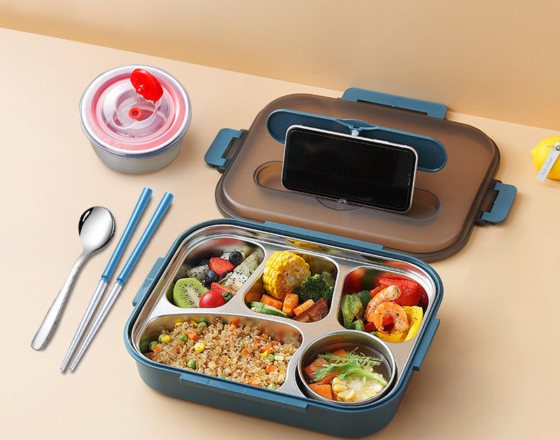 304 Stainless Steel Lunch Box, Fresh-keeping Box With Soup Cup, Insulated