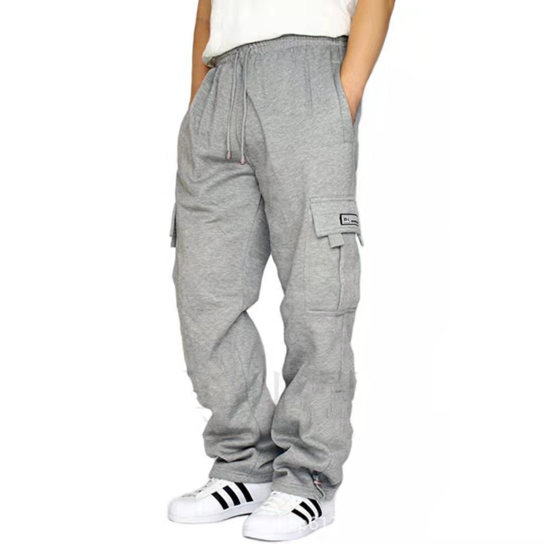 Men Pants Sweatpants Stretch Elastic Waist Jogger Sports Drawstring Trousers