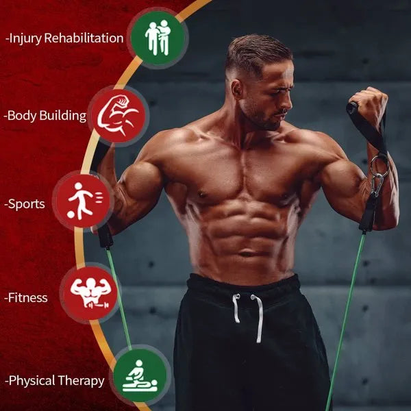 5 PC Set Resistance Band Bands, Exercise