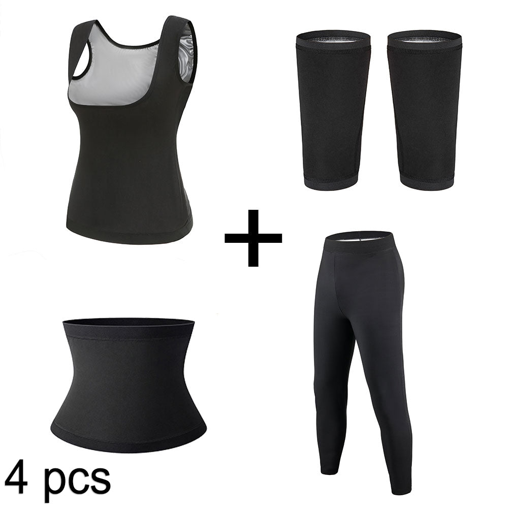 Ladies' Silver-coated Corset, Abdomen, Plastic Waist, Sauna Vest, Wicking