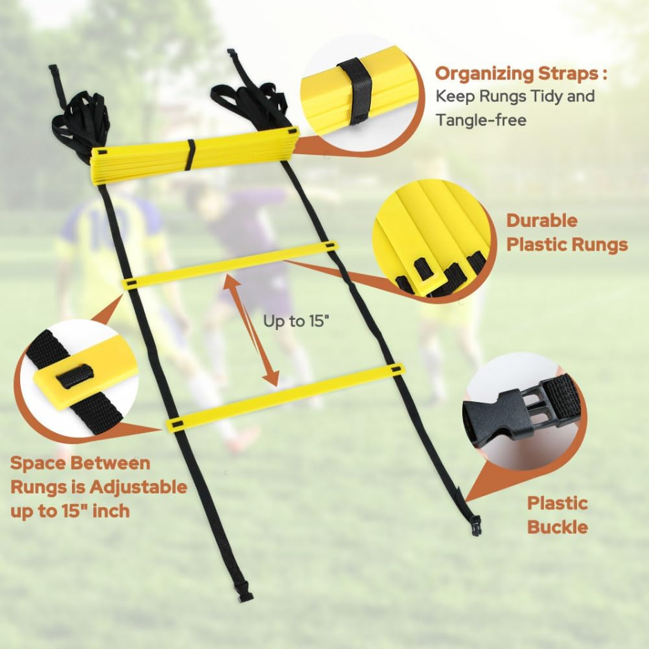 Agility Ladder Training Speed 12 Rung 20ft With Carrying Bag