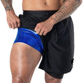 2-in-1 Double-layer Men's Sweat Shorts Sauna Suit Bottoms Compression Training