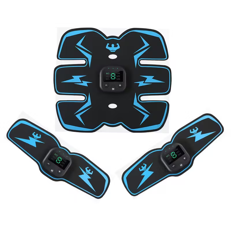 Rechargeable EMS Abdominal Muscle Toning Belt With ABS Stimulator For Fitness