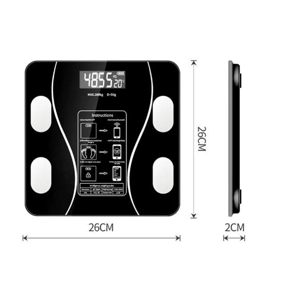 Body Scale 180 Kg Bluetooth Smart BMI Digital Wireless Bathroom