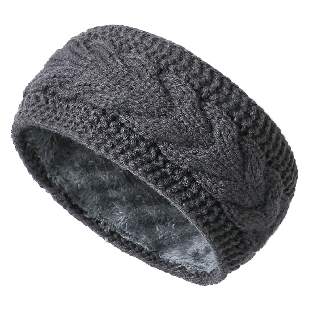 Fleece-lined Twist Knitted Sports Headband