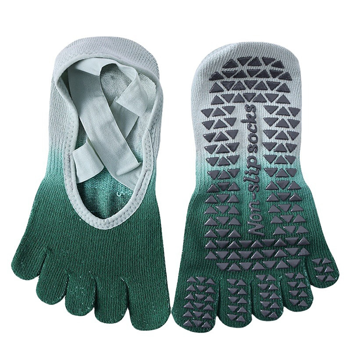 Yoga Socks For Women With Grips Grippy Men Non-slip Full Toe Sticky Grip
