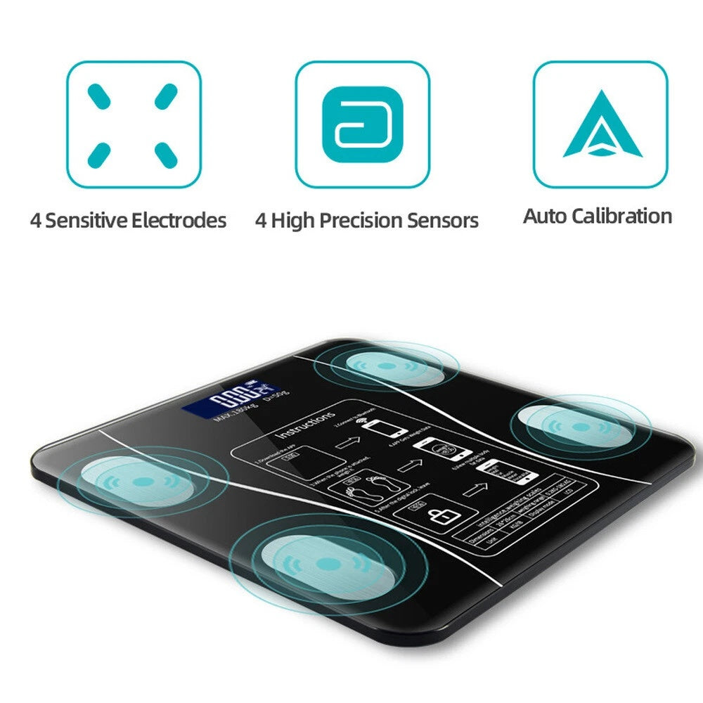 Body Scale 180kg Bluetooth Smart BMI Digital Bathroom Wireless Weight Scales