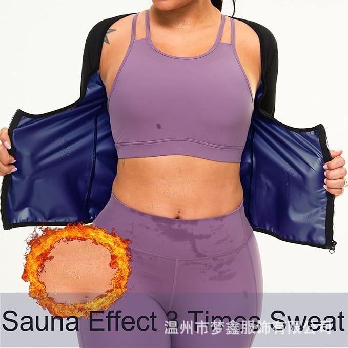 Women's Sauna Sweatshirt Suit Short-sleeved Waist Training Top Fitness Slim-fit