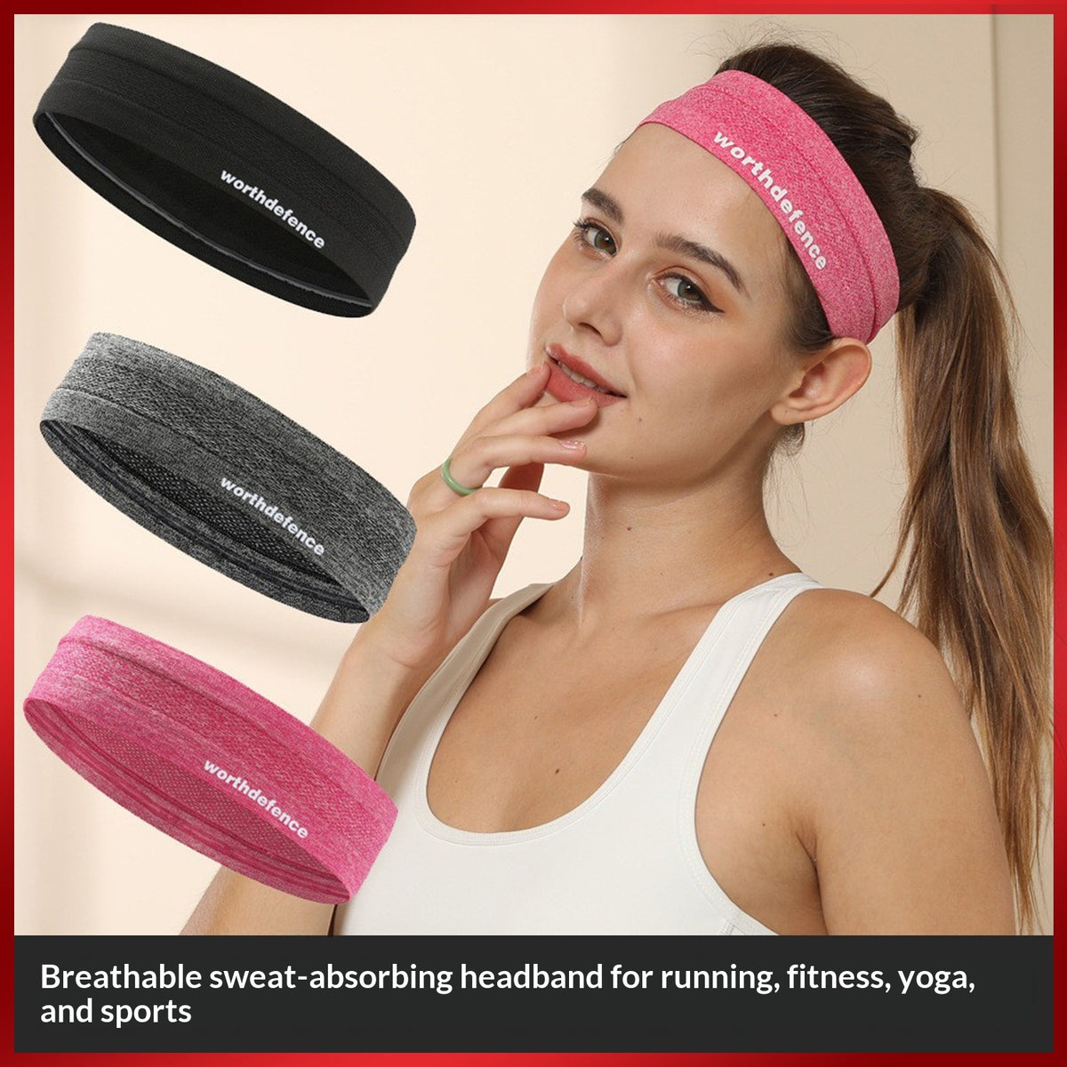 Sports Headband For Sweat Wicking And Moisture Management
