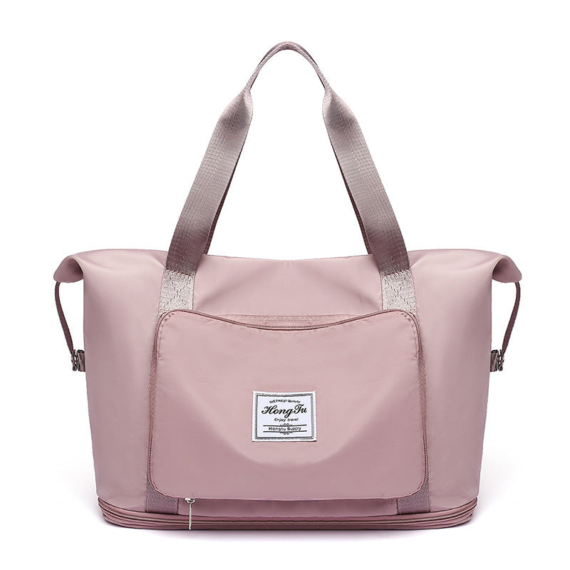 Foldable Large Capacity Women Gym Bags Shoulder Bag Training Travel Handle