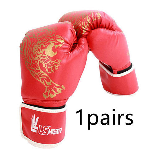 Flame Tiger Boxing Gloves Training