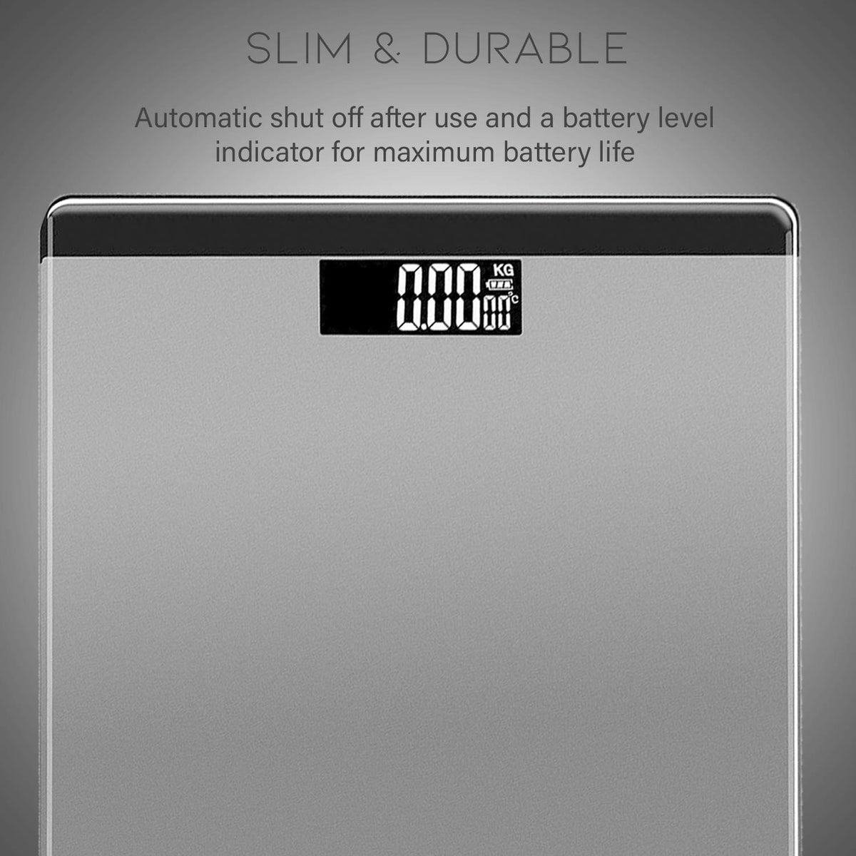 3-in-1 Digital Bathroom Scale, Weight Electronic Space Gray