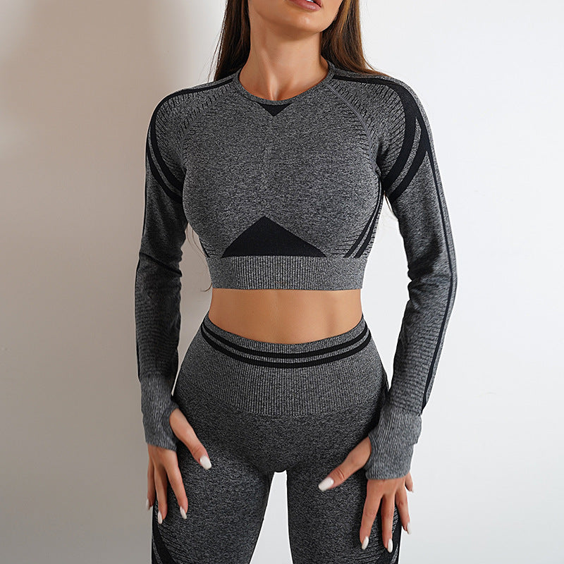 Seamless Yoga Pants Sports Gym Fitness Leggings Or Long Sleeve Tops Outfits