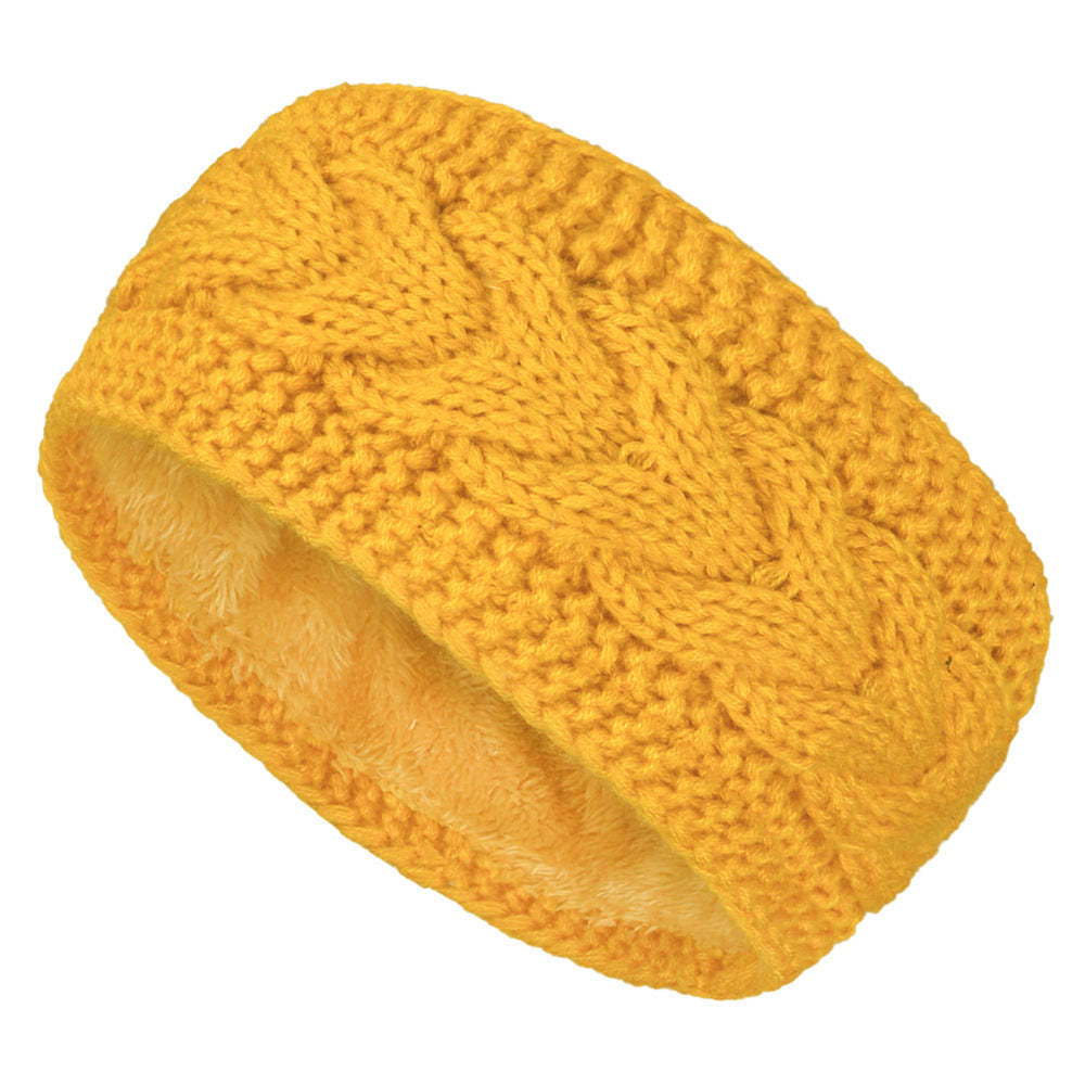 Fleece-lined Twist Knitted Sports Headband