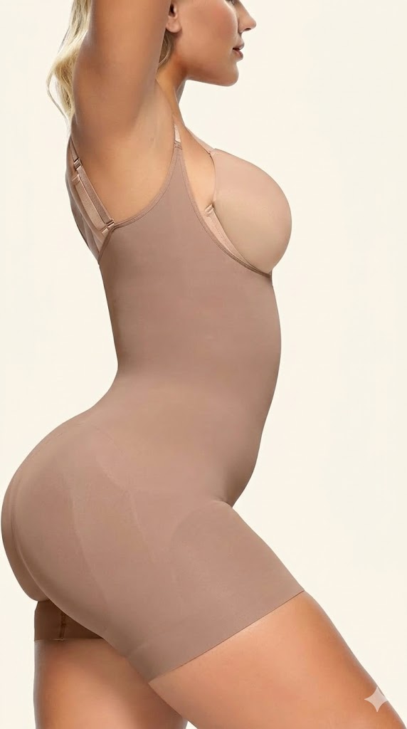 Open Bust Shapewear Tummy Control Bodysuits For Women Seamless Compression High
