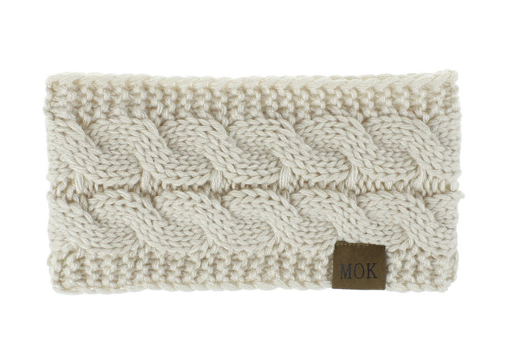 Fleece-lined Knitted Ear Warmer Sports Headband