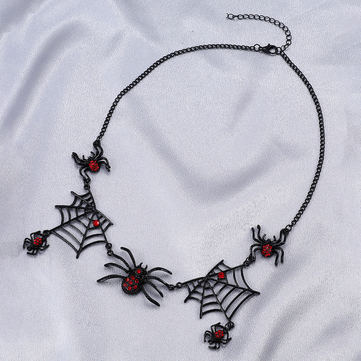 Halloween Spider And Web Necklace Personality Clavicle Fashion Jewelry