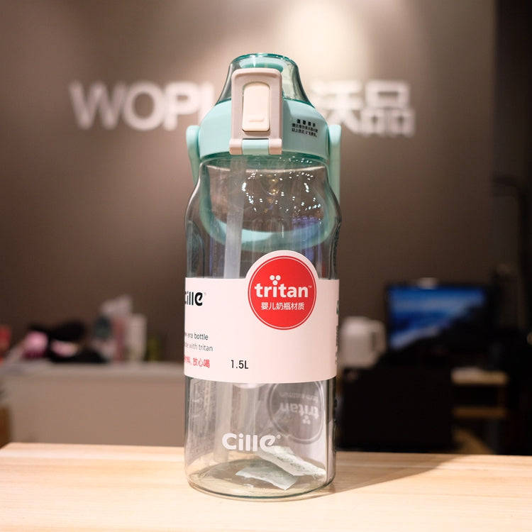 Water Glass Straw Bottle With Scaled Material Sports