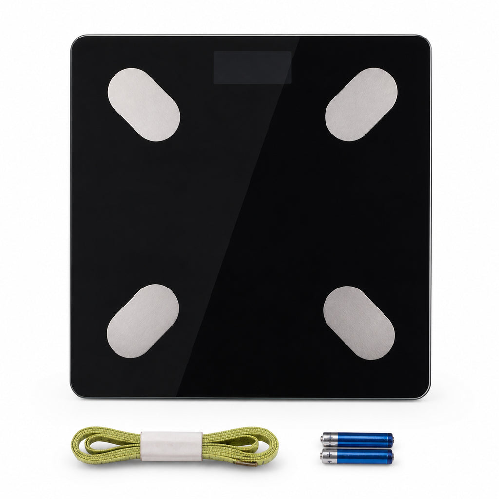 Bluetooth Body Scale Black Tempered Glass For Home Electronic 180kg