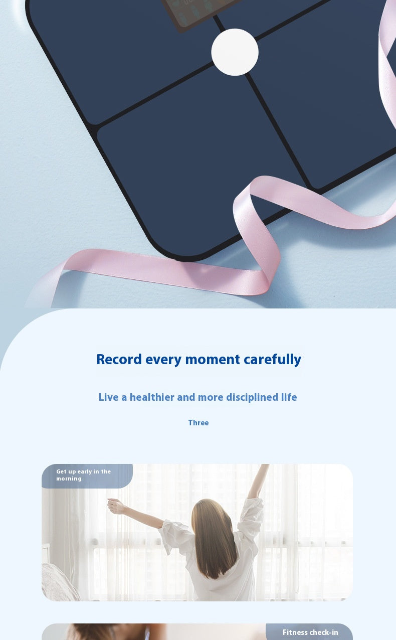 Smart VA Color Screen Heart Rate Body Electronic Scale High Precision Test