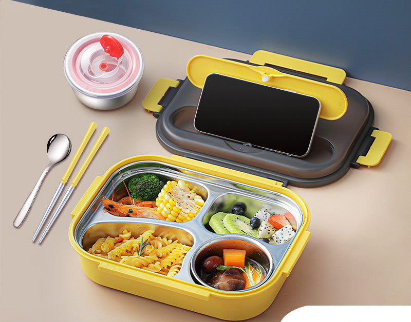 304 Stainless Steel Lunch Box, Fresh-keeping Box With Soup Cup, Insulated