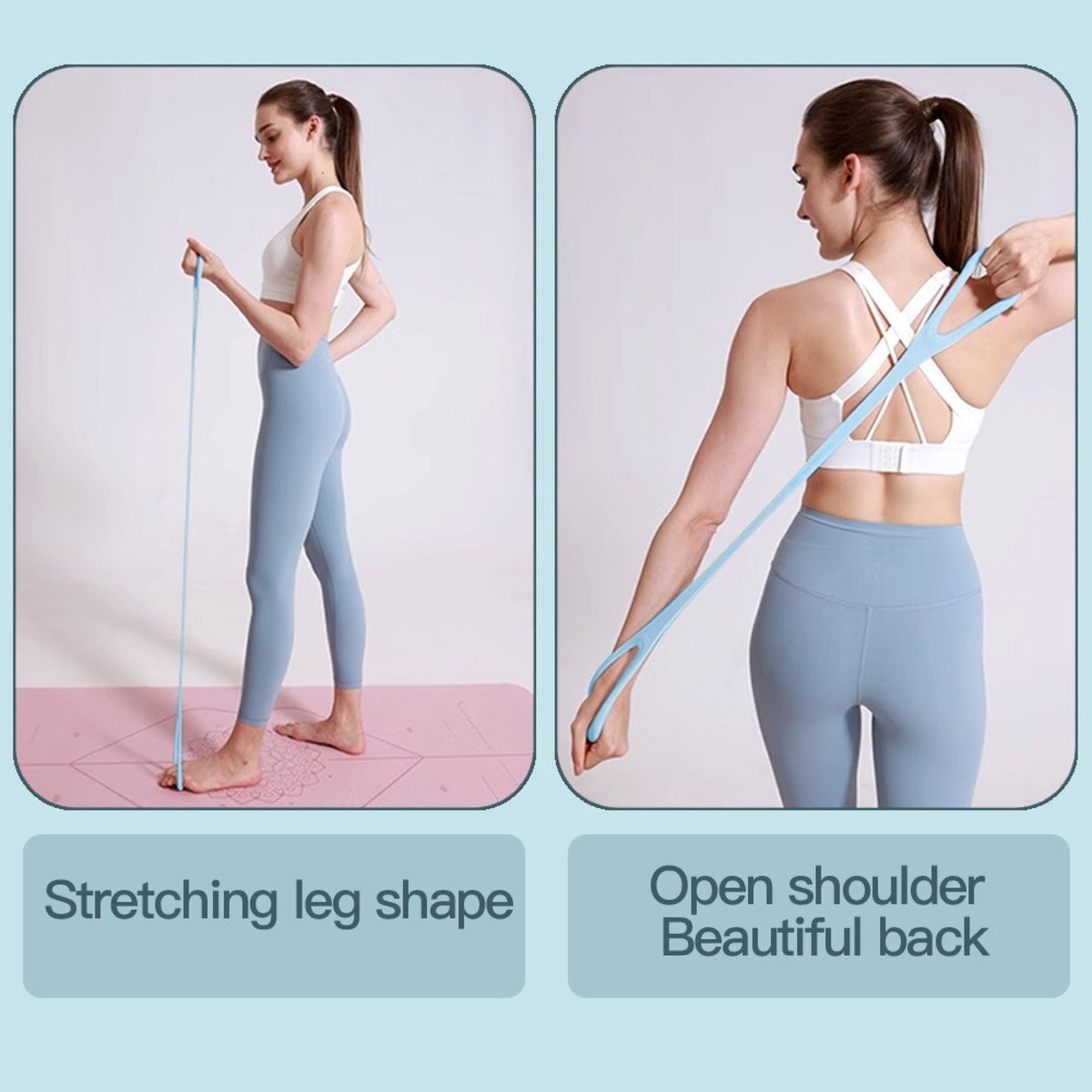 8-character Puller, Silicone Yoga Auxiliary Home Elastic Band Mini Kit, A Set