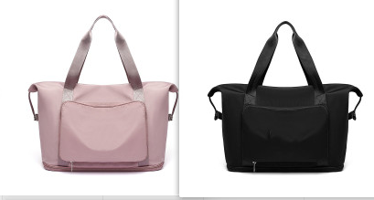 Foldable Large Capacity Women Gym Bags Shoulder Bag Training Travel Handle