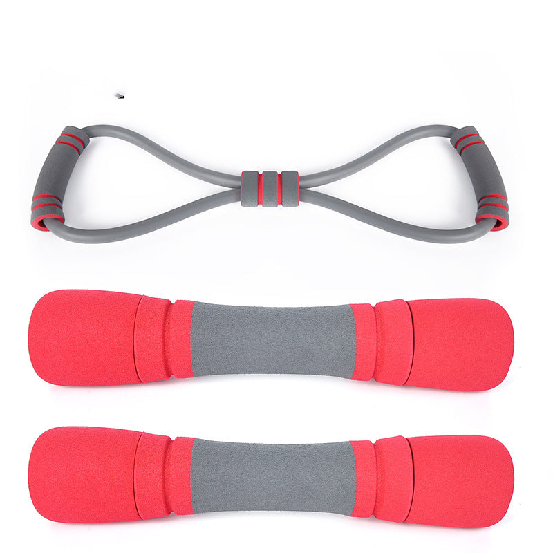 Women's Fitness Skipping Rope Spring Grip Chest Expander Dumbbell Equipment Set