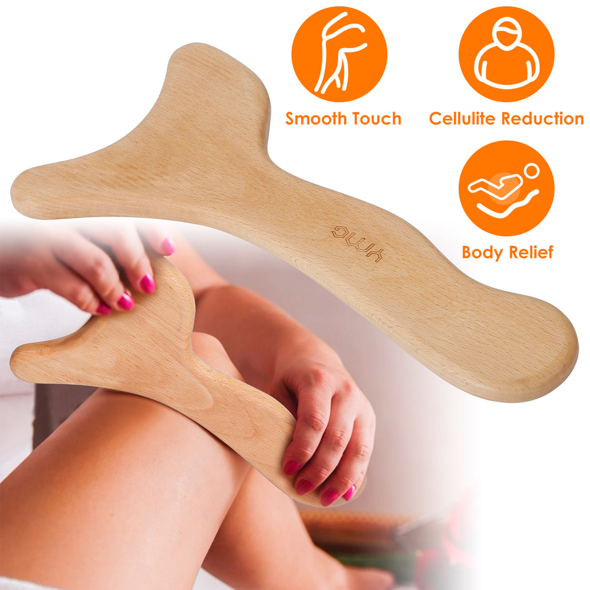 1Pc Wood Therapy Massage Tool Lymphatic Drainage Paddle Wooden Scraping Tools
