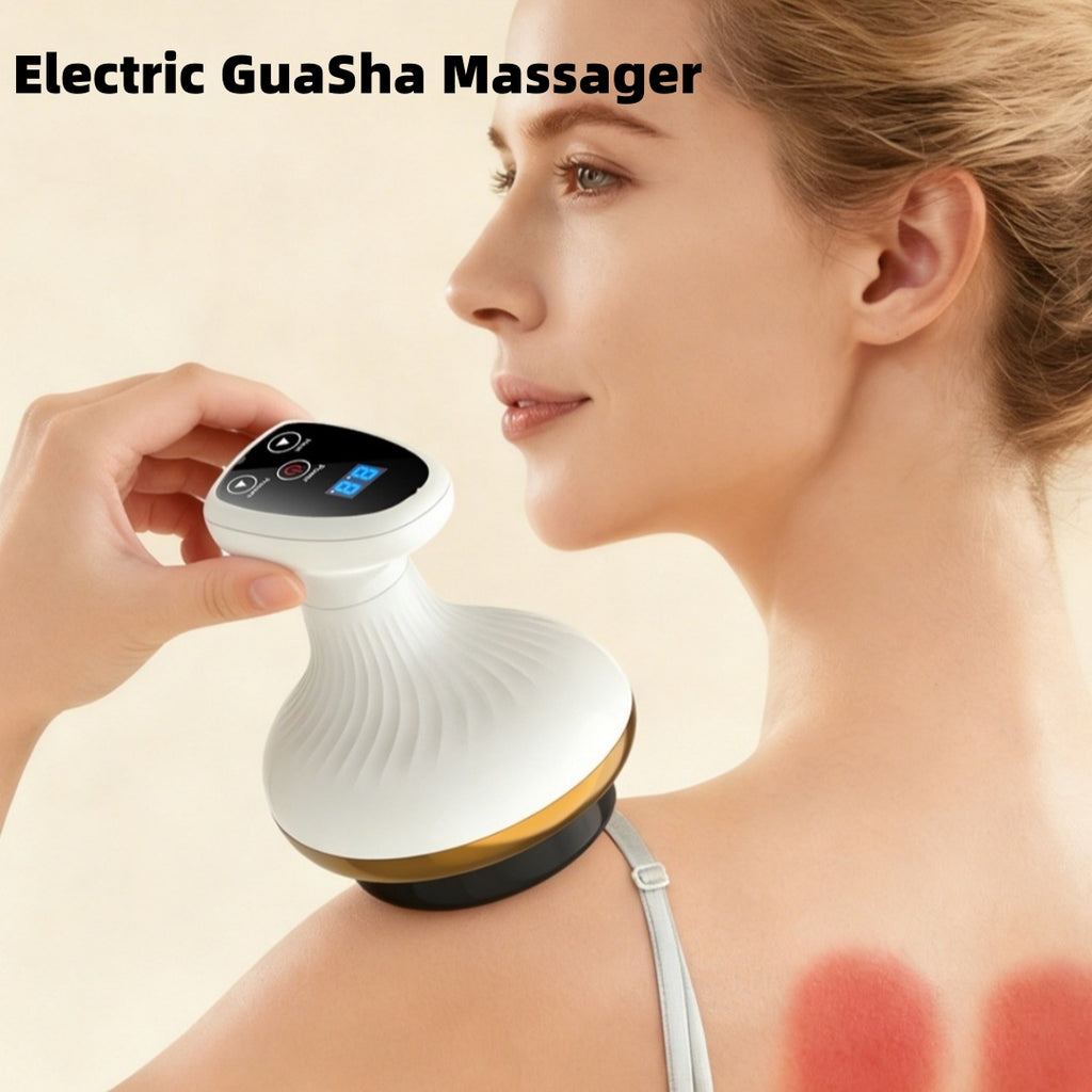 Electric Gua Sha Board Beauty Massager Cupping Device Meridian Brush Home