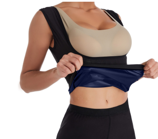 Ladies' Silver-coated Corset, Abdomen, Plastic Waist, Sauna Vest, Wicking