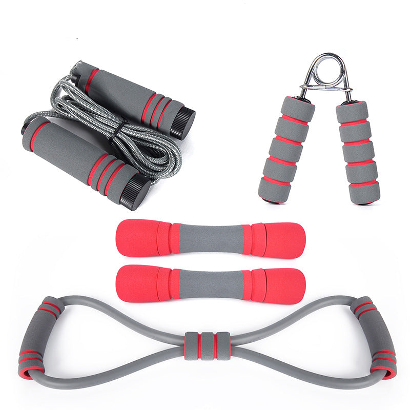 Women's Fitness Skipping Rope Spring Grip Chest Expander Dumbbell Equipment Set